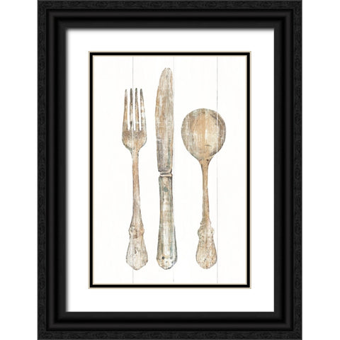 Setting the Table I Black Ornate Wood Framed Art Print with Double Matting by Wild Apple Portfolio