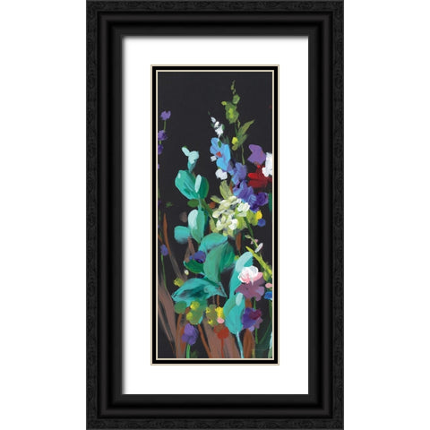 Brightness Flowering Panel I Black Ornate Wood Framed Art Print with Double Matting by Nai, Danhui