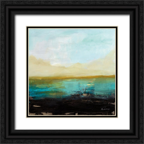 Landing Black Ornate Wood Framed Art Print with Double Matting by Munger, Pamela