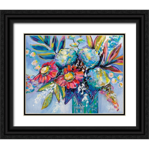 Easter Bouquet Black Ornate Wood Framed Art Print with Double Matting by Vertentes, Jeanette