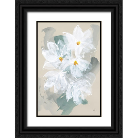 Narcissus I Black Ornate Wood Framed Art Print with Double Matting by Paschke, Chris