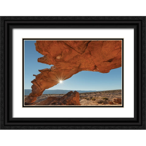Sunset Arch Grand Staircase Escalante National Monument Black Ornate Wood Framed Art Print with Double Matting by Majchrowicz, Alan