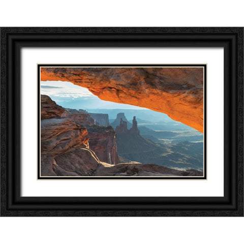 Mesa Arch Canyonlands National Park Black Ornate Wood Framed Art Print with Double Matting by Majchrowicz, Alan