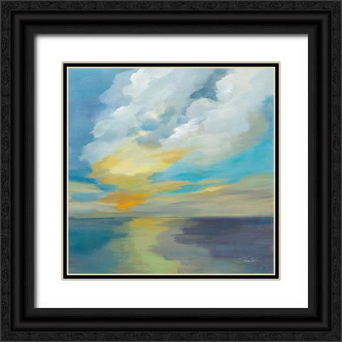 Pacific Light Black Ornate Wood Framed Art Print with Double Matting by Vassileva, Silvia