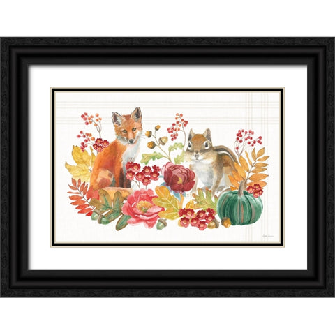 Wooded Harvest I Black Ornate Wood Framed Art Print with Double Matting by Grove, Beth