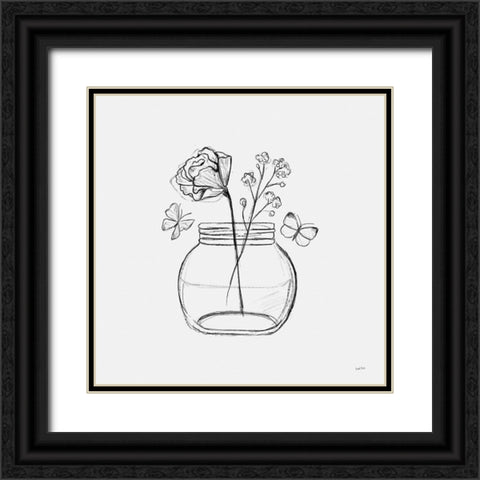 Among Wildflowers VI Black Ornate Wood Framed Art Print with Double Matting by York, Leah
