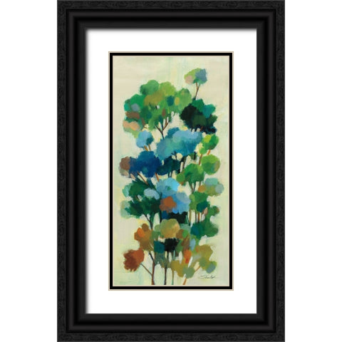 Green Branches II Black Ornate Wood Framed Art Print with Double Matting by Vassileva, Silvia