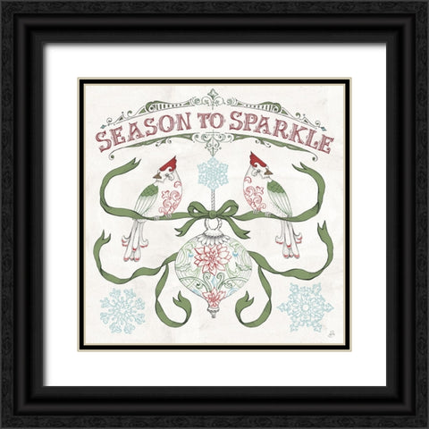 Christmas Season III Black Ornate Wood Framed Art Print with Double Matting by Brissonnet, Daphne