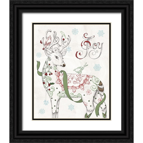 Christmas Season IV Black Ornate Wood Framed Art Print with Double Matting by Brissonnet, Daphne