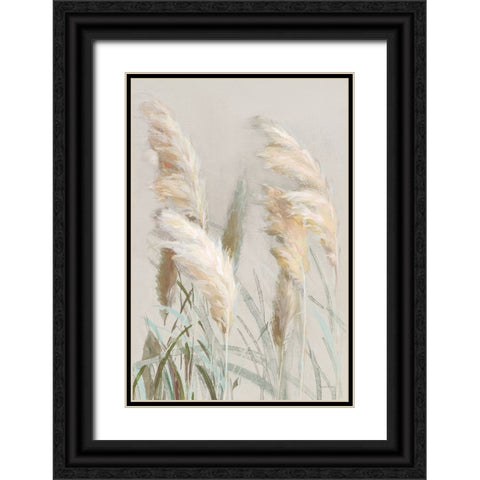 Neutral Pampas Grasses III Black Ornate Wood Framed Art Print with Double Matting by Nai, Danhui