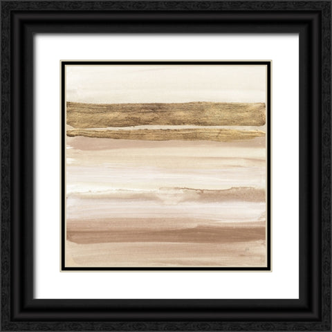 Gold and Brown Sand I Organic Black Ornate Wood Framed Art Print with Double Matting by Paschke, Chris
