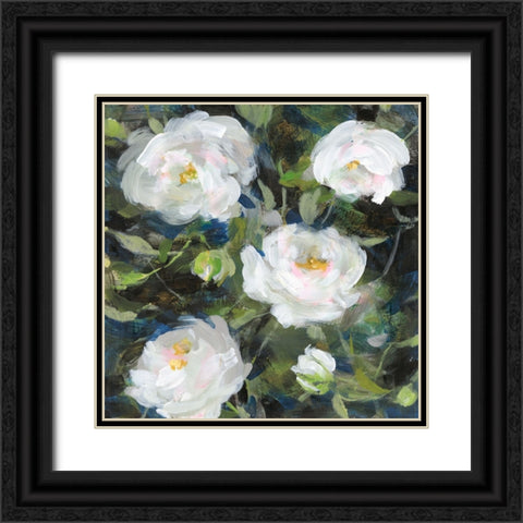 Roses for Camille Black Ornate Wood Framed Art Print with Double Matting by Nai, Danhui