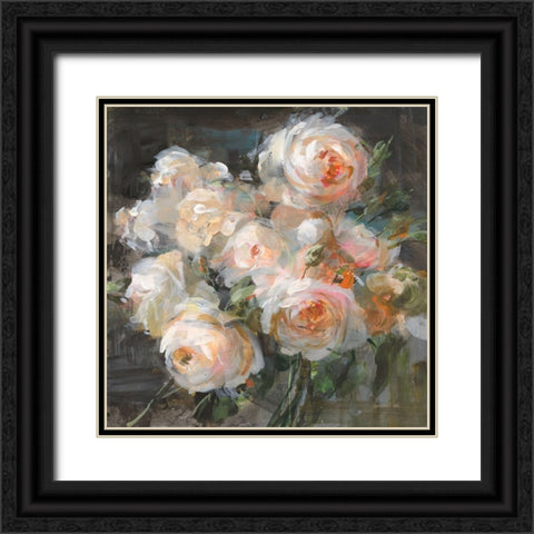 Braderie Roses Black Ornate Wood Framed Art Print with Double Matting by Nai, Danhui