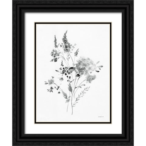 Artisan Florals I Black Ornate Wood Framed Art Print with Double Matting by Nai, Danhui