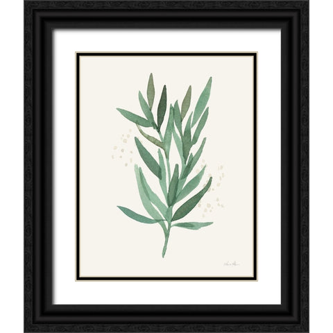 Leaf and Stem VI Black Ornate Wood Framed Art Print with Double Matting by Horn, Laura