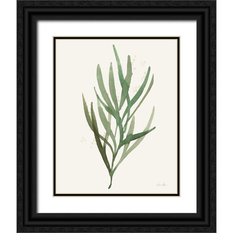 Leaf and Stem VII Black Ornate Wood Framed Art Print with Double Matting by Horn, Laura