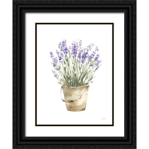 Potted Lavender Black Ornate Wood Framed Art Print with Double Matting by Pete, Katrina