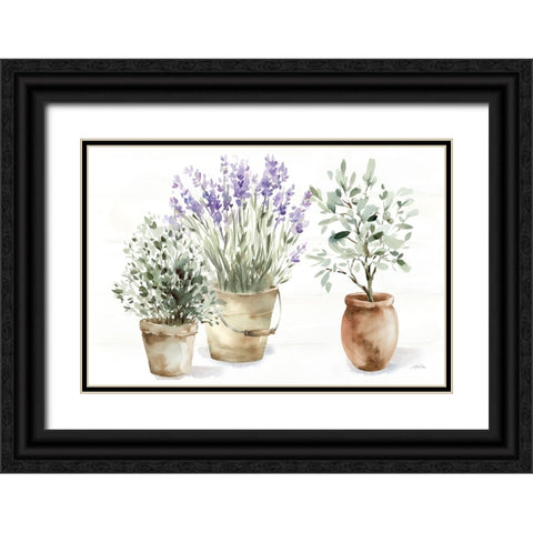 Farmhouse Still Life Black Ornate Wood Framed Art Print with Double Matting by Pete, Katrina