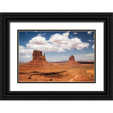 Monument Valley IV Black Ornate Wood Framed Art Print with Double Matting by Van Swearingen, Debra