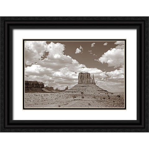 Monument Valley II Sepia Black Ornate Wood Framed Art Print with Double Matting by Van Swearingen, Debra