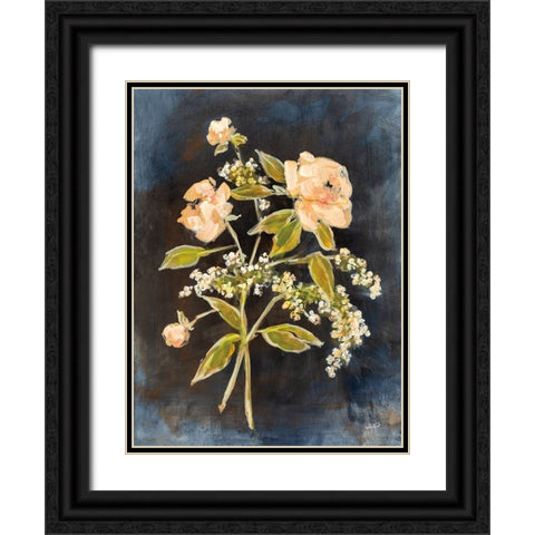 Fleeting Blooms I Black Ornate Wood Framed Art Print with Double Matting by Purinton, Julia