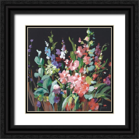 Brightness Flowering Muted Black Ornate Wood Framed Art Print with Double Matting by Nai, Danhui