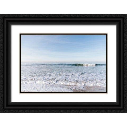 Santa Monica Beach III Black Ornate Wood Framed Art Print with Double Matting by Marshall, Laura