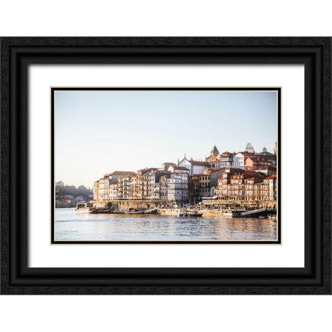 Porto I Black Ornate Wood Framed Art Print with Double Matting by Marshall, Laura