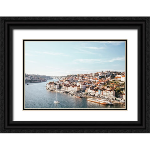 Porto II Black Ornate Wood Framed Art Print with Double Matting by Marshall, Laura