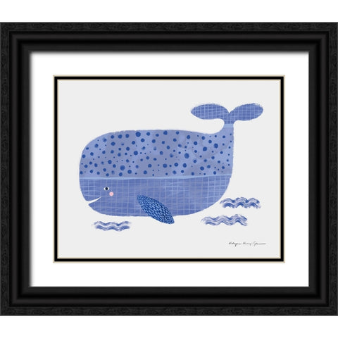 Whale Black Ornate Wood Framed Art Print with Double Matting by Kucwaj-Tybur, Kasia