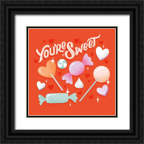 Sweet Hearts V Black Ornate Wood Framed Art Print with Double Matting by Graham, Gia