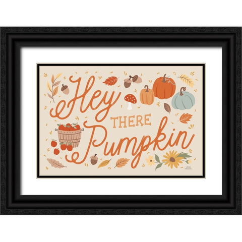 Harvest Wishes II Black Ornate Wood Framed Art Print with Double Matting by Marshall, Laura