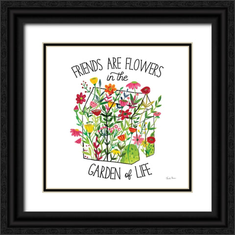 Greenhouse Blooming IV Friends Black Ornate Wood Framed Art Print with Double Matting by Zaman, Farida