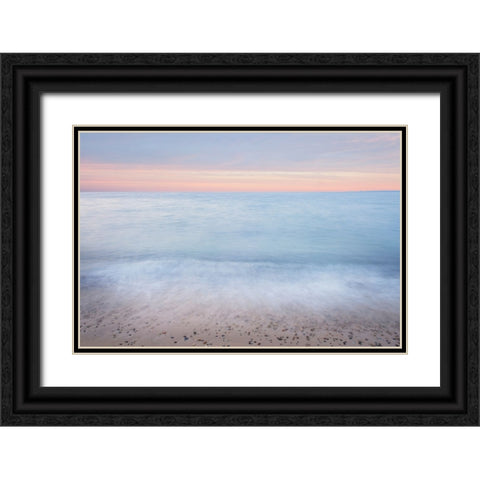 Lake Superior Beach II Sunset Black Ornate Wood Framed Art Print with Double Matting by Majchrowicz, Alan