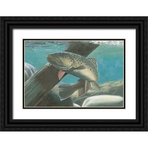 Fresh Catch I Black Ornate Wood Framed Art Print with Double Matting by Wiens, James