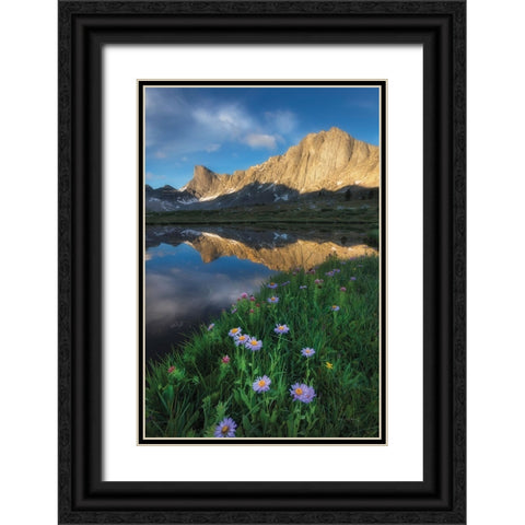 Pronghorn and Dragon Head Peaks Black Ornate Wood Framed Art Print with Double Matting by Majchrowicz, Alan