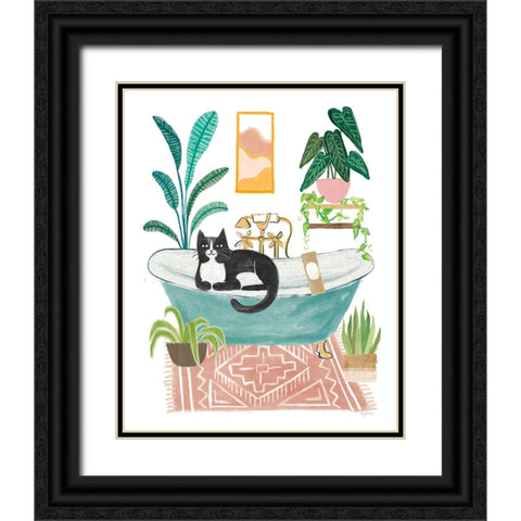 Urban Jungle Bath IV Black Ornate Wood Framed Art Print with Double Matting by Urban, Mary