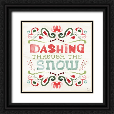 Festive Season IV Black Ornate Wood Framed Art Print with Double Matting by June, Dina