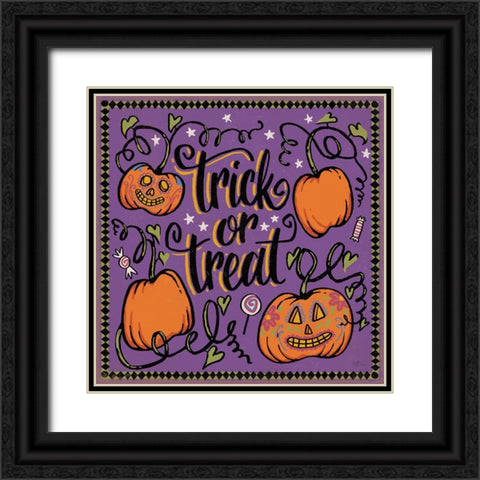 Halloween Expressions II Black Ornate Wood Framed Art Print with Double Matting by Penner, Janelle