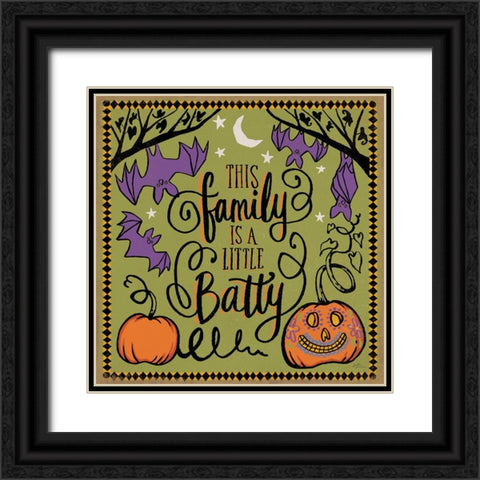 Halloween Expressions III Black Ornate Wood Framed Art Print with Double Matting by Penner, Janelle