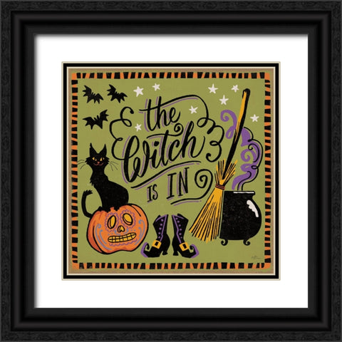 Halloween Expressions IV Black Ornate Wood Framed Art Print with Double Matting by Penner, Janelle