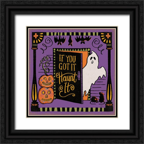 Halloween Expressions V Black Ornate Wood Framed Art Print with Double Matting by Penner, Janelle