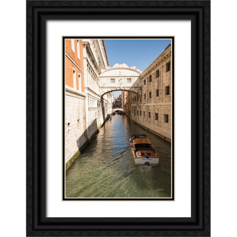 Bridge of Sighs Black Ornate Wood Framed Art Print with Double Matting by Aledanda