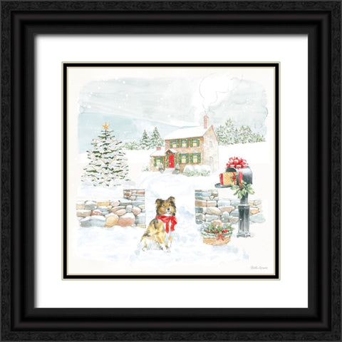 Home For The Holidays II Black Ornate Wood Framed Art Print with Double Matting by Grove, Beth