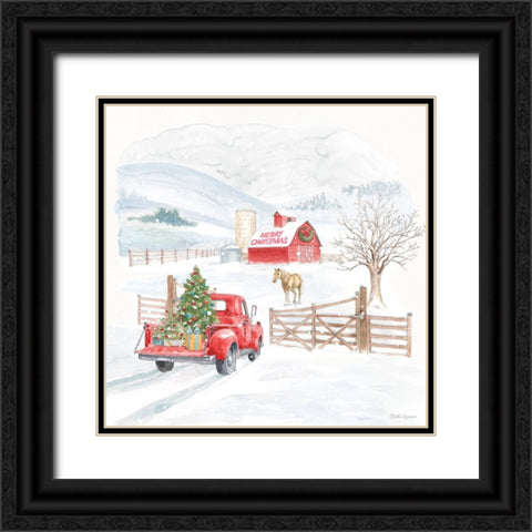 Home For The Holidays IV Black Ornate Wood Framed Art Print with Double Matting by Grove, Beth
