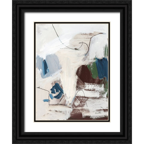 Dark Abstract II Black Ornate Wood Framed Art Print with Double Matting by Munger, Pamela