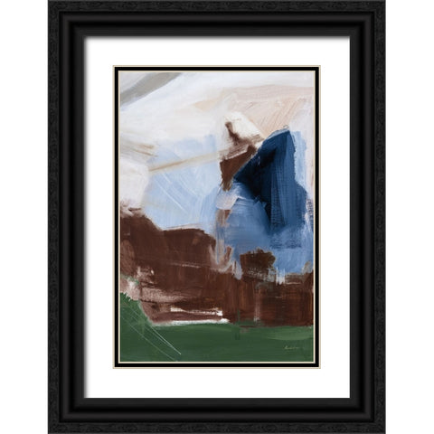 Riverbank Dark Crop Black Ornate Wood Framed Art Print with Double Matting by Munger, Pamela