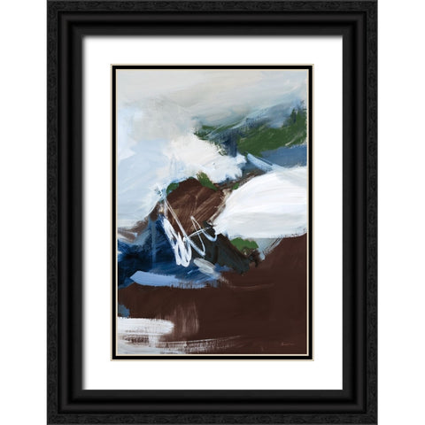 Surfacing Dark Crop Black Ornate Wood Framed Art Print with Double Matting by Munger, Pamela