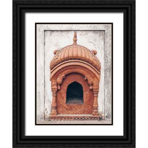 Offering Black Ornate Wood Framed Art Print with Double Matting by Larson, Nathan