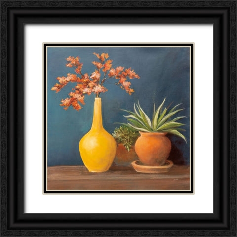 Richness of Life II Deep Blue Black Ornate Wood Framed Art Print with Double Matting by Purinton, Julia